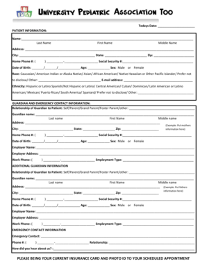 Patient Information Form