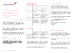 Virgin Atlantic EU Claims Application Form