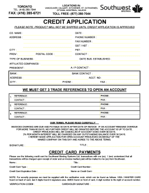 Credit Application Form