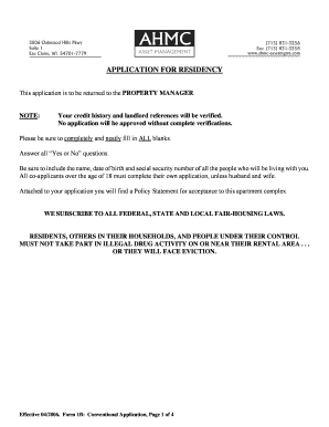 Residential Rental Application