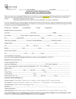 Magellan Provider Interest Form