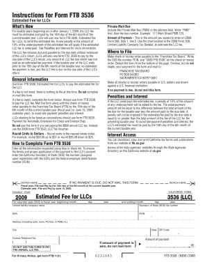 California Form FTB 3536