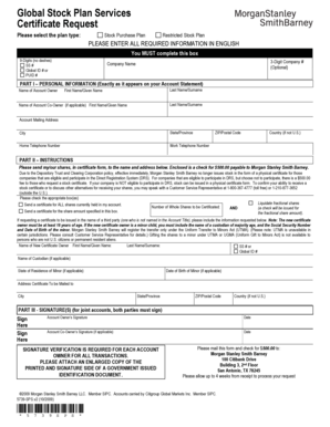 Stock Certificate Request Form