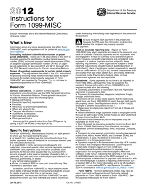Instructions for Form 1099-MISC (2012)