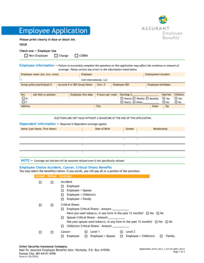 Employee Application Form