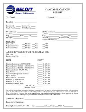 HVAC Application Permit