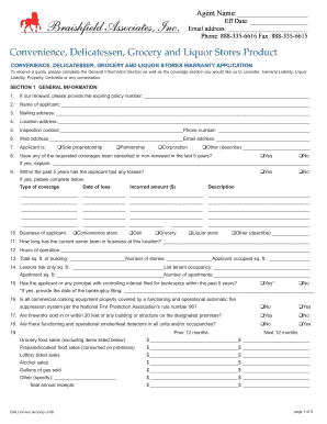 Convenience Store Insurance Application