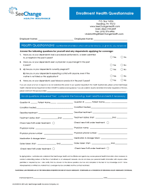 Health Questionnaire