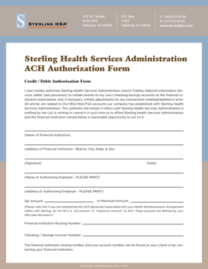 ACH Authorization Form