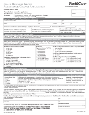Small Business Group Health Insurance Application