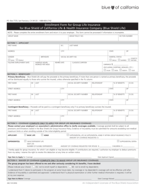 Group Life Insurance Enrollment Form