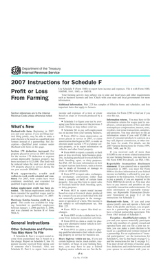 2007 Instructions for Schedule F