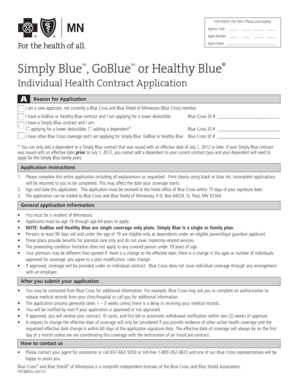 Individual Health Contract Application