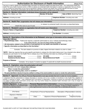 Authorization for Disclosure of Health Information