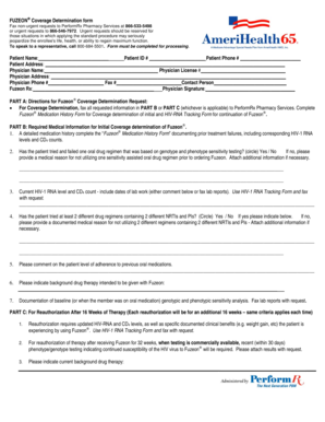 Fuzeon® Coverage Determination Form