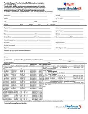 Physician Request Form for Patient Self-Administered Injectable Drugs