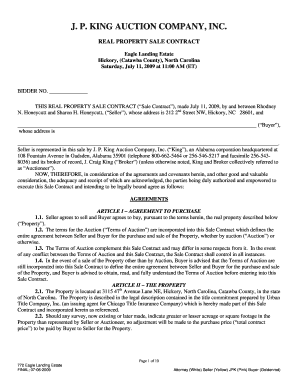 Real Property Sale Contract