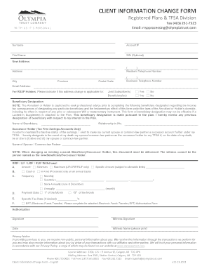 Client Information Change Form