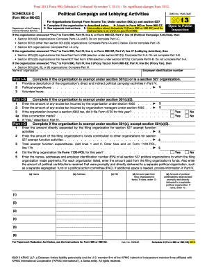 2013 Form 990 Schedule C
