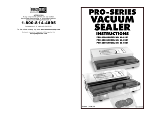 Pragotrade LLC Vacuum Sealer Warranty
