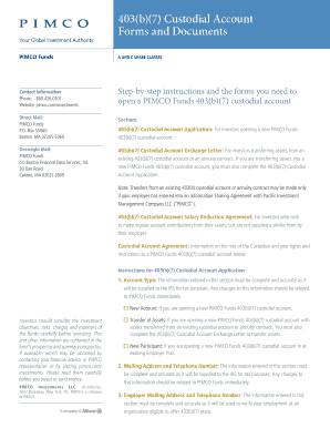 PIMCO 403(b)(7) Custodial Account Application