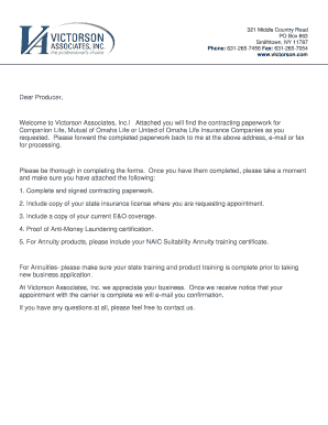 Insurance Producer Contracting Form