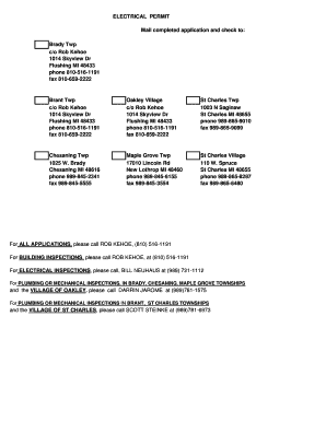 Electrical Permit Application