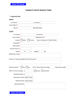 Disability quote request form - GBS Group Benefit Services, Inc.