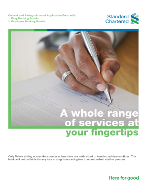 Standard Chartered Current and Savings Account Application