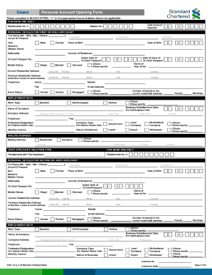 Ghana Personal Account Opening Form
