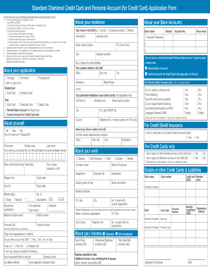Standard Chartered Credit Card Application Form