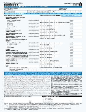 Autopay Authorization Form