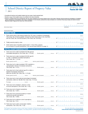 Texas School District Property Value Report