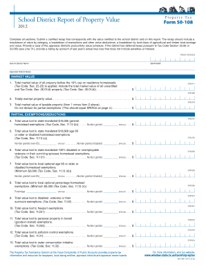 Texas School District Property Value Report
