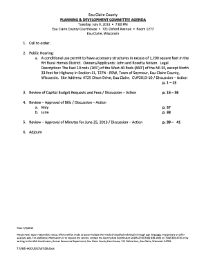 Eau Claire County PLANNING & DEVELOPMENT COMMITTEE ...