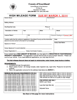 Mileage certificate - fillable form 2483