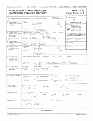Texas Campaign Finance Report
