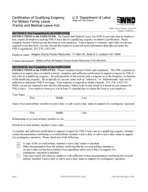 Certification of Qualifying Exigency for Military Family Leave