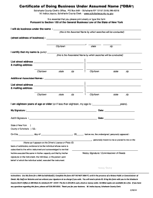 New York DBA Certificate
