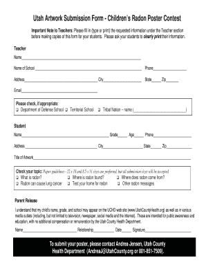 Utah Artwork Submission Form