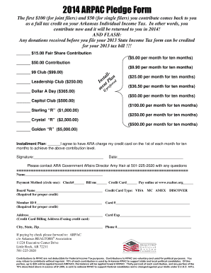 2014 ARPAC Pledge Form