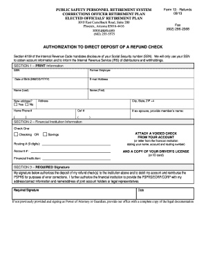 Public Safety Retirement Refund Form