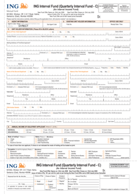 ING Interval Fund Application Form