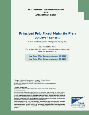 Principal Pnb Fixed Maturity Plan Application Form
