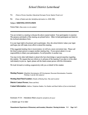 Massachusetts Meeting Invitation N 3