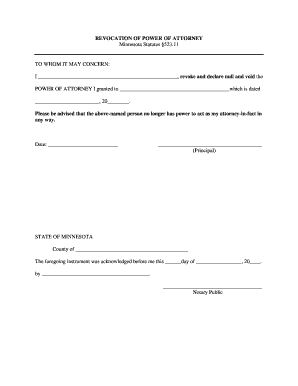 Revocation of Power of Attorney