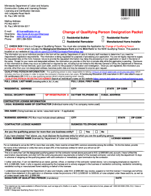 Minnesota Designated Qualifying Person Form