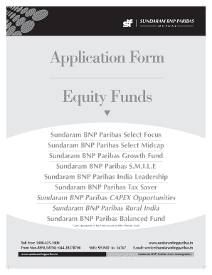 Sundaram BNP Paribas Investment Application Form