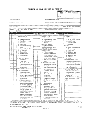 Annual Vehicle Inspection Report