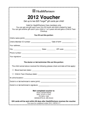 2012 Target Gift Card Voucher